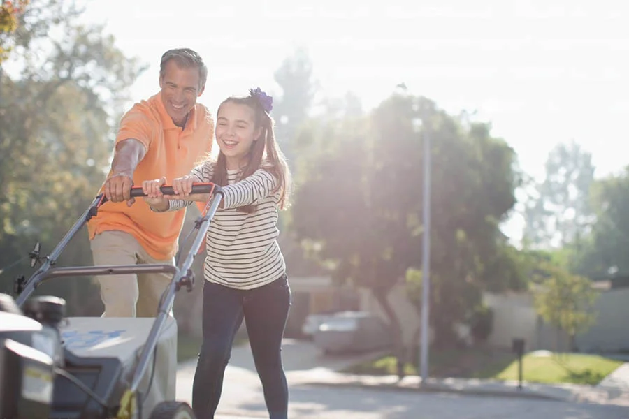 compact electric lawn mower